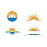immagini del logo del tramonto vettore