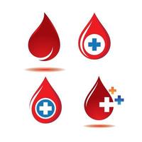 immagini del logo goccia di sangue vettore