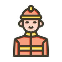 pompiere vettore di spessore linea pieno colori icona per personale e commerciale uso.