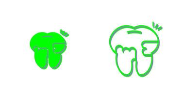 mal di denti e placca vettore icona