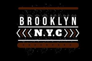 design tipografico di brooklyn new york city vettore