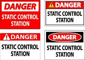 Pericolo cartello statico controllo stazione vettore