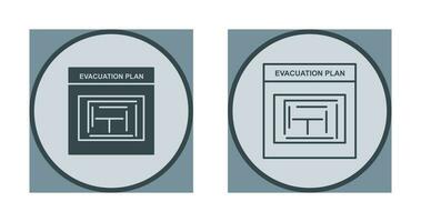 evacuazione Piano vettore icona