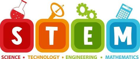 icona di testo educativo stelo colorato vettore