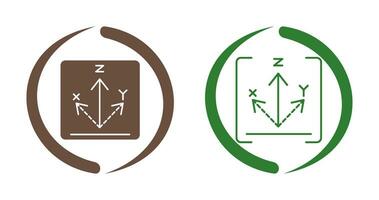 asse vettore icona