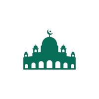 illustrazione di vettore di progettazione del modello di logo della moschea islamica.