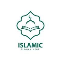 vettore di progettazione del logo islamico, illustrazione dell'icona del modello.