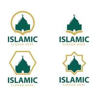 vettore di progettazione del logo islamico, illustrazione dell'icona del modello.