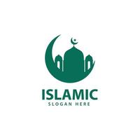 vettore di progettazione del logo islamico, illustrazione dell'icona del modello.