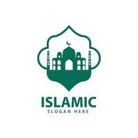 vettore di progettazione del logo islamico, illustrazione dell'icona del modello.