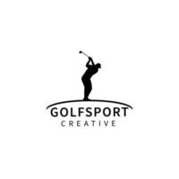 illustrazione dell'icona di vettore di progettazione del modello di logo di golf.