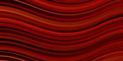 sfondo vettoriale rosso scuro con linee curve.
