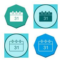 unico calendario vettore icona