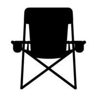 campeggio sedia vettore silhouette, nero silhouette di campeggio sedia clipart