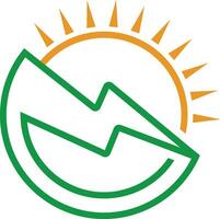 solare energia logo design vettore