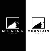 montagna logo semplice illustrazione silhouette modello vettore design