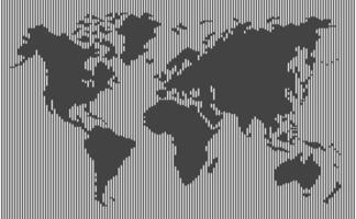 verticale linea mondo carta geografica vettore e illustrazione