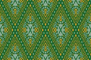 verde attraversare punto colorato geometrico tradizionale etnico modello ikat senza soluzione di continuità modello confine astratto design per tessuto Stampa stoffa vestito tappeto le tende e sarong azteco africano indiano indonesiano vettore