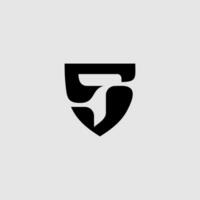 ts scudo monogramma minimalista logo design vettore