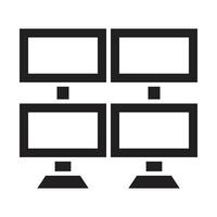 monitor vettore glifo icona per personale e commerciale uso.