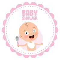 biglietto d'invito di auguri per l'evento baby shower vettore