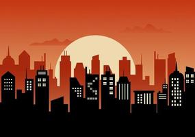set di collage di sfondo vettoriale silhouette di edifici e architettura del paesaggio della città