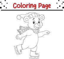 contento Natale colorazione pagina. nero e bianca vettore illustrazione per colorazione libro