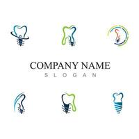 dentale impiantare logo design concetto vettore, dentale cura logo modello vettore