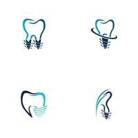 dentale impiantare logo design concetto vettore, dentale cura logo modello vettore