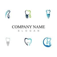 dentale impiantare logo design concetto vettore, dentale cura logo modello vettore