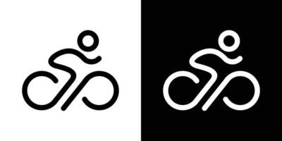 infinito e bicicletta logo semplice icona vettore illustrazione 2