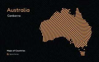 il Australia carta geografica è fatto su di un' serie di cerchi vettore