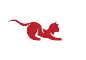 Questo è un' gatto logo design per il tuo attività commerciale vettore