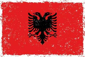 Albania bandiera grunge afflitto stile vettore