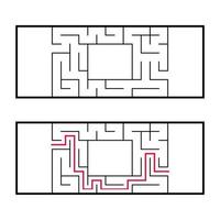 labirinto astratto. gioco per bambini e adulti. illustrazione vettoriale