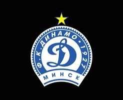fk dinamo minsk club logo simbolo bielorussia lega calcio astratto design vettore illustrazione con nero sfondo