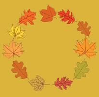 bandiera fatto di autunno le foglie. vettore illustrazione. vettore illustrazione