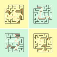 labirinto astratto. gioco per bambini e adulti. illustrazione vettoriale