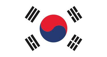 piatto illustrazione di Sud Corea bandiera. Sud Corea bandiera vettore