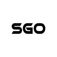 sgo lettera logo disegno, ispirazione per un' unico identità. moderno eleganza e creativo design. filigrana il tuo successo con il Impressionante Questo logo. vettore