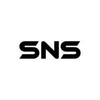 SNS lettera logo disegno, ispirazione per un' unico identità. moderno eleganza e creativo design. filigrana il tuo successo con il Impressionante Questo logo. vettore