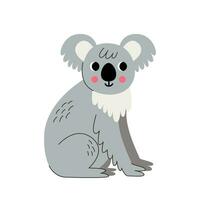 vettore immagine di carino koala isolato su bianca sfondo.