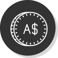 australiano dollaro vettore icona design