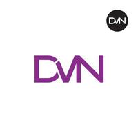 lettera dvn monogramma logo design vettore