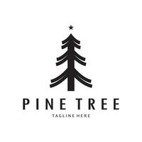 semplice pino o abete albero logo,sempreverde.per pino foresta, avventurieri, campeggio, natura, distintivi e affari.vettore vettore