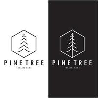 semplice pino o abete albero logo,sempreverde.per pino foresta, avventurieri, campeggio, natura, distintivi e affari.vettore vettore