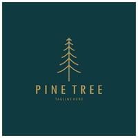 semplice pino o abete albero logo,sempreverde.per pino foresta, avventurieri, campeggio, natura, distintivi e affari.vettore vettore