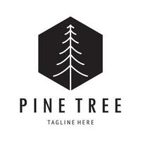 semplice pino o abete albero logo,sempreverde.per pino foresta, avventurieri, campeggio, natura, distintivi e affari.vettore vettore