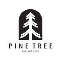 semplice pino o abete albero logo,sempreverde.per pino foresta, avventurieri, campeggio, natura, distintivi e affari.vettore vettore