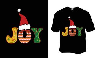 la gioia, Natale maglietta design. pronto per Stampa per abbigliamento, manifesto, e illustrazione. moderno, semplice, lettering maglietta vettore